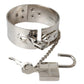 Dolce & Gabbana Silver Metal Brass 1999 Bondage Handcuff Runway Bracelet