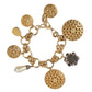 Dolce & Gabbana Gold Tone Brass Chain Crystal Women Bracelet