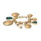 Dolce & Gabbana Gold Tone Brass Chain Crystal Women Bracelet