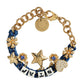 Dolce & Gabbana Gold Tone Brass Chain Star Fashion Bracelet