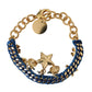 Dolce & Gabbana Gold Tone Brass Chain Star Fashion Bracelet