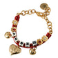 Dolce & Gabbana Gold Tone Brass Chain AMORE Fashion Bracelet