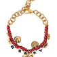 Dolce & Gabbana Gold Tone Brass Chain AMORE Fashion Bracelet