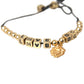 Dolce & Gabbana Gold Beaded LOVE DG Charm Fashion Bracelet