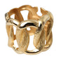 Dolce & Gabbana Gold Tone Vintage Clamper Twisted Loop Bangle Bracelet