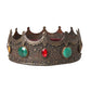 Dolce & Gabbana Bronze Brass Multicolor Crystal Crown Tiara Hat