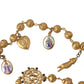 Dolce & Gabbana Gold Tone Chain Brass Beaded Statement Sicily Necklace