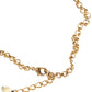 Dolce & Gabbana Gold Brass Chain Sacred Heart Crystal Charm Necklace