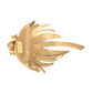 Dolce & Gabbana Gold Brass Leaf Crystal Embellished Brooch Pin