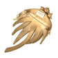 Dolce & Gabbana Gold Brass Leaf Crystal Embellished Brooch Pin