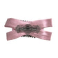 Dolce & Gabbana Pink Satin Crystal Jewelry Brooch Hair Pin