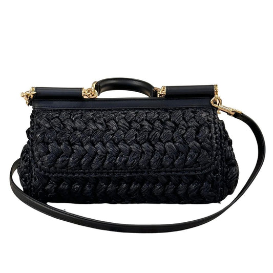 Dolce & Gabbana Black Leather Di Calfskin Crossbody Bag