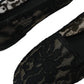 Dolce & Gabbana Black Floral Taormina Lace Loafer Flat Shoes