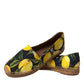 Dolce & Gabbana Multicolor Lemon Slip On Espadrilles Shoes