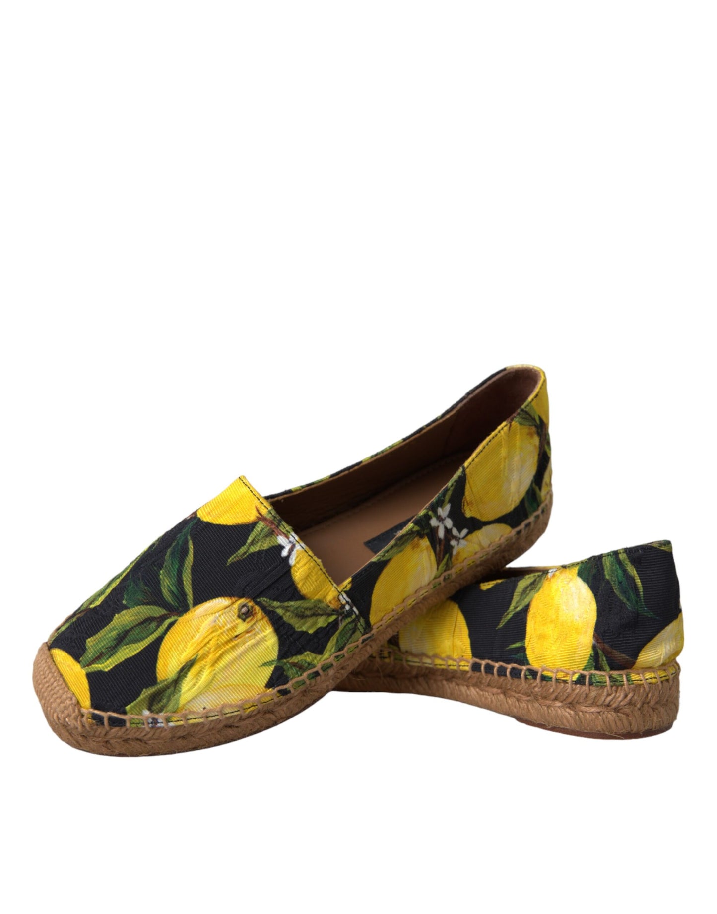 Dolce & Gabbana Multicolor Lemon Slip On Espadrilles Shoes