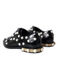 Dolce & Gabbana Black Leather Faux Pearl Dress Broque Shoes