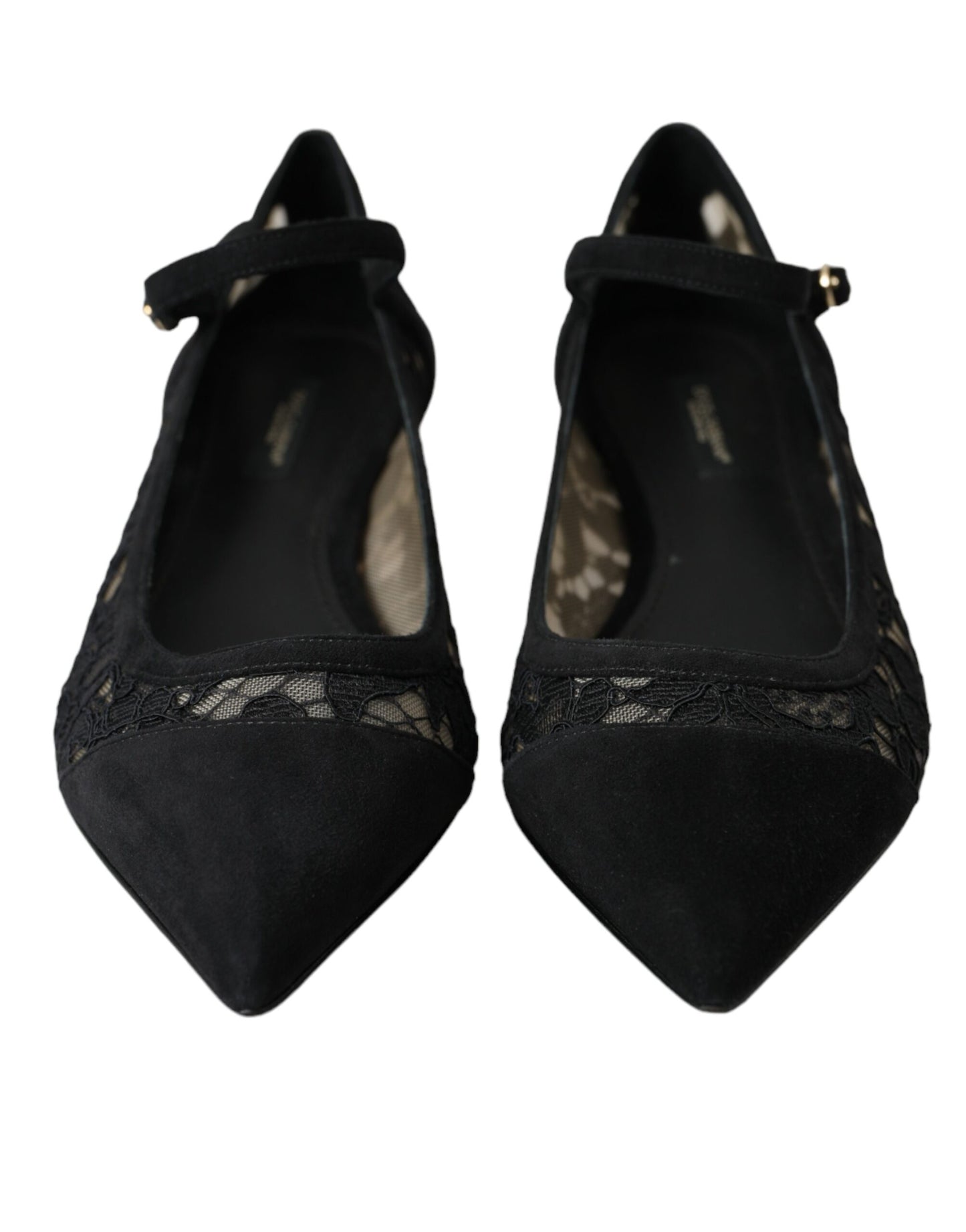 Dolce & Gabbana Black Taormina Lace Bellucci Flats Shoes