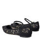 Dolce & Gabbana Black Taormina Lace Bellucci Flats Shoes