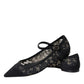 Dolce & Gabbana Black Taormina Lace Bellucci Flats Shoes