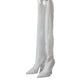 Dolce & Gabbana White Heels Stiletto Knee High Boots Shoes