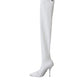 Dolce & Gabbana White Heels Stiletto Knee High Boots Shoes