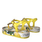 Dolce & Gabbana Yellow Lemon Beachwear Flats Sandals Shoes