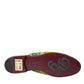 Dolce & Gabbana Multicolor Jacquard DG Logo Mule Flat Sandals Shoes