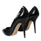 Dolce & Gabbana Black Patent Leather Bellucci Pumps Heels Shoes