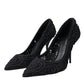 Dolce & Gabbana Black Cordonetto Ricamo Pump Heels Shoes