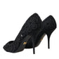 Dolce & Gabbana Black Cordonetto Ricamo Pump Heels Shoes