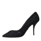 Dolce & Gabbana Black Cordonetto Ricamo Pump Heels Shoes