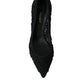 Dolce & Gabbana Black Cordonetto Ricamo Pump Heels Shoes