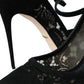 Dolce & Gabbana Black Taormina Lace Mary Janes Pumps Shoes