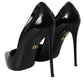 Dolce & Gabbana Black Patent Leather High Heels Pumps Shoes