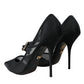 Dolce & Gabbana Black Mesh Mary Janes Heels Pumps Shoes