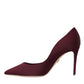 Dolce & Gabbana Bordeaux Stilettos Heels Pumps Shoes