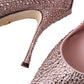 Dolce & Gabbana Pink Strass Crystal Heels Pumps Shoes