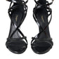 Dolce & Gabbana Black Bellucci Leather Heels Sandals Shoes