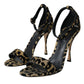 Dolce & Gabbana Gold Leopard Lurex High Heel Sandals Shoes