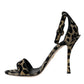 Dolce & Gabbana Gold Leopard Lurex High Heel Sandals Shoes