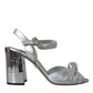 Dolce & Gabbana Silver Crystal Ankle Strap Keira Sandal Shoes