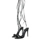 Dolce & Gabbana Black Suede Strap Sandals Stilettos Shoes