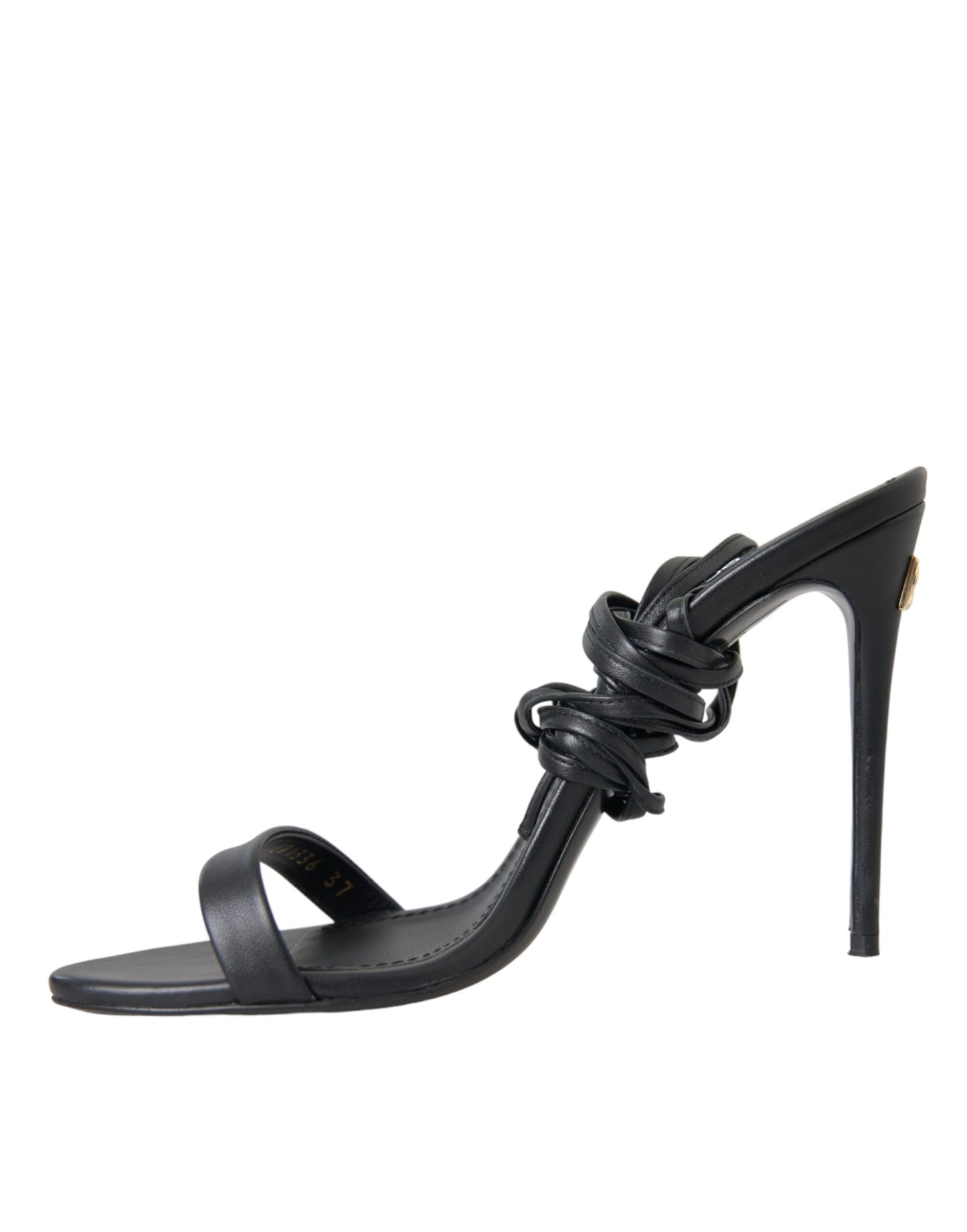 Dolce & Gabbana Black Suede Strap Sandals Stilettos Shoes