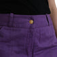 BENCIVENGA Purple Cotton MidWaist Straight Cropped Pants