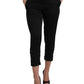 Ermanno Scervino Black High Waist Capri Cropped Pants