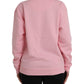 Philippe Model Pink Cotton Logo Print Long Sleeves Pullover Sweater