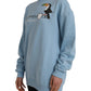 Philippe Model Light Blue Cotton Logo Long Sleeves Pullover Sweater