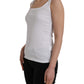 Ermanno Scervino White Cotton Sleevelesss Tank Casual Top