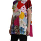 Dolce & Gabbana Multicolor Patchwork Cotton Silk Blouse Top