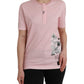 Dolce & Gabbana Pink Floral Print Cotton Short Sleeves T-shirt